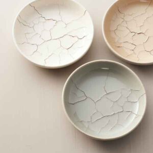 Crackled Mozaic Plates - Set of 3